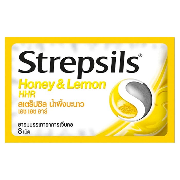 STREPSILS 蜂蜜檸檬含片 HHR 8 片。