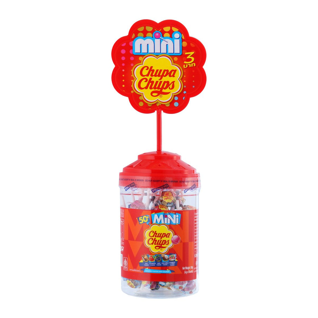 Chupa Chups 什錦口味迷你棒棒糖 300 克。