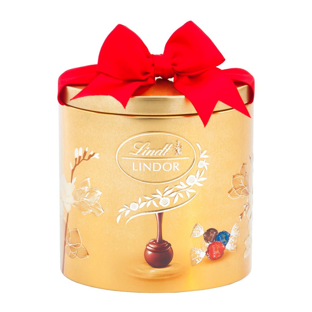 LINDT Lindor 花罐什錦 108 公克。