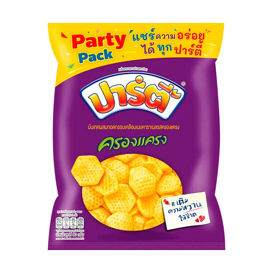 PARTY 炸紅薯片,裹奶油焦糖甜辣味 90 克。