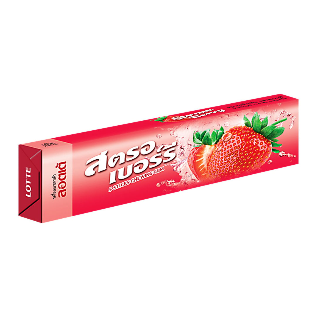 樂天人造草莓口味口香糖 13.5 克
