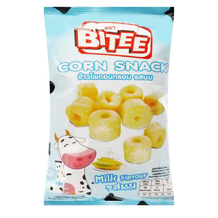 BITEE 玉米零食牛奶口味 43 克。