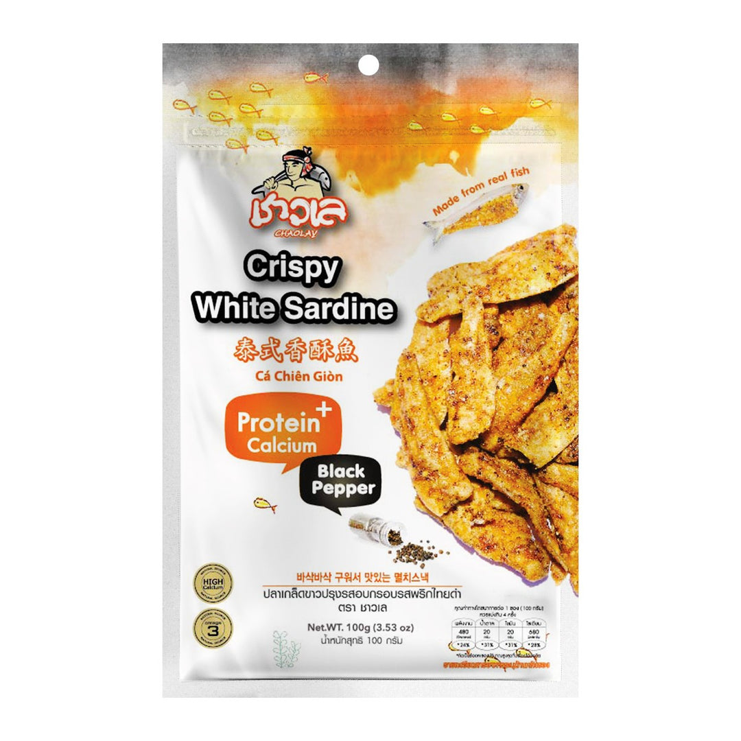 CHAOLAY 脆白沙丁魚黑胡椒味 100 公克