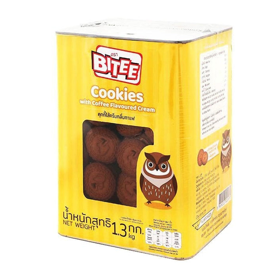 BITEE 咖啡口味奶油餅乾 1.3 公斤。