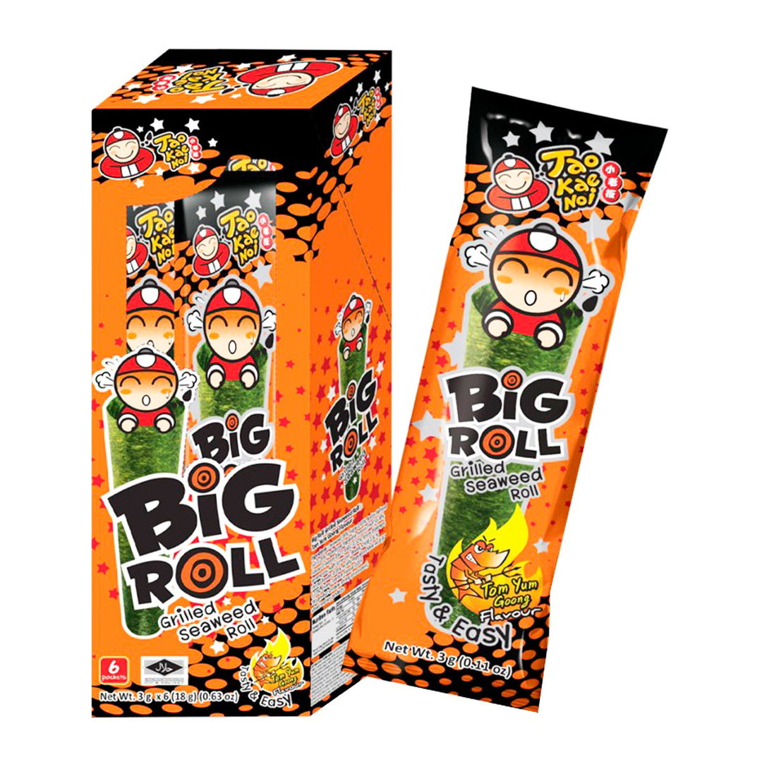TAOKAENOI 大卷烤海苔卷 冬蔭功口味 3 克 x 6 個