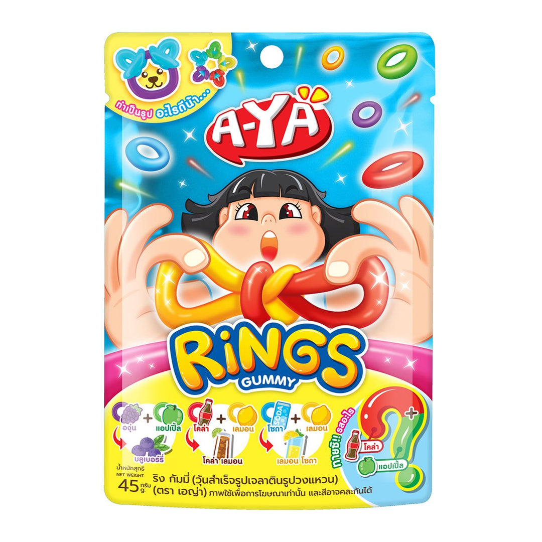 A-YA 環形明膠軟糖混合口味 40 克。