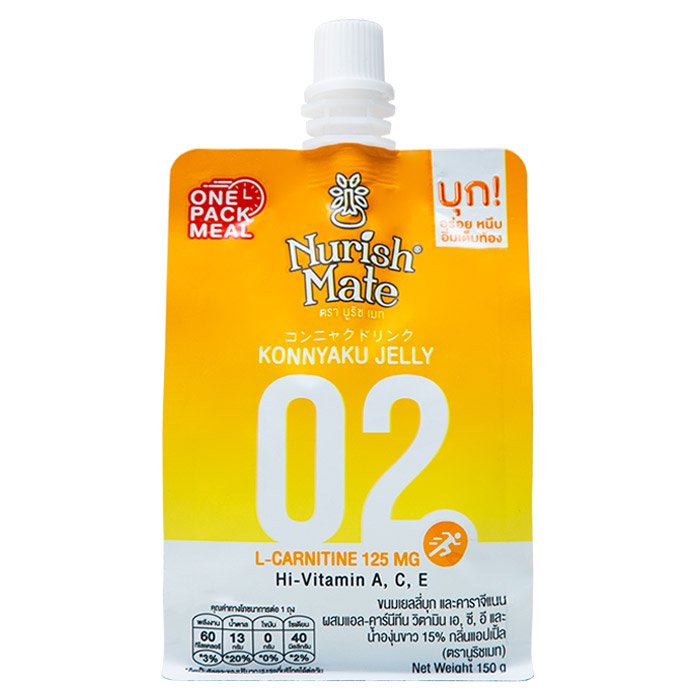 NURISH MATE 左旋肉鹼蘋果口味蒟蒻果凍飲料 150 公克。
