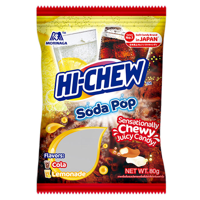 MORINAGA Hi-Chew 耐嚼糖果汽水口味 80 克。