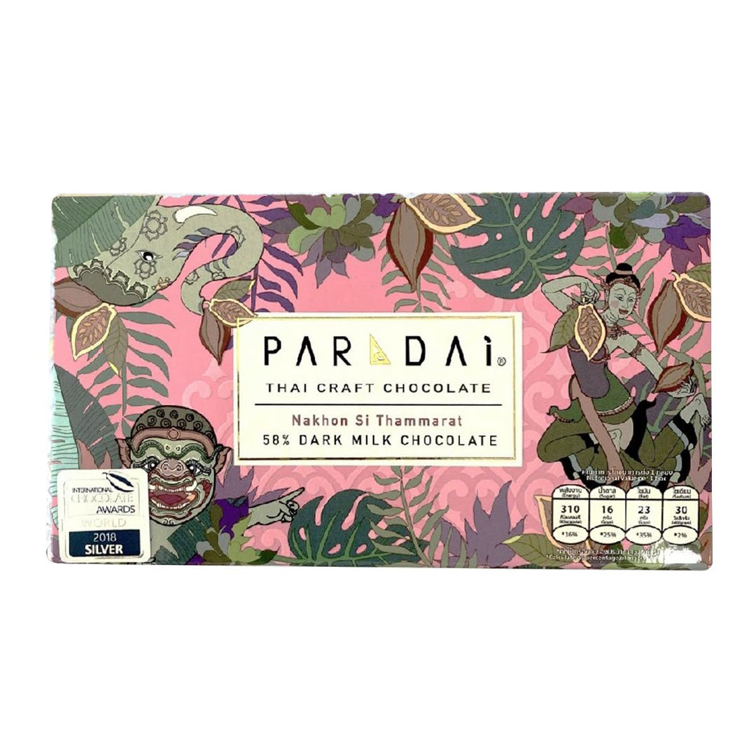 PARADAI 58% 黑牛奶巧克力 50 克。