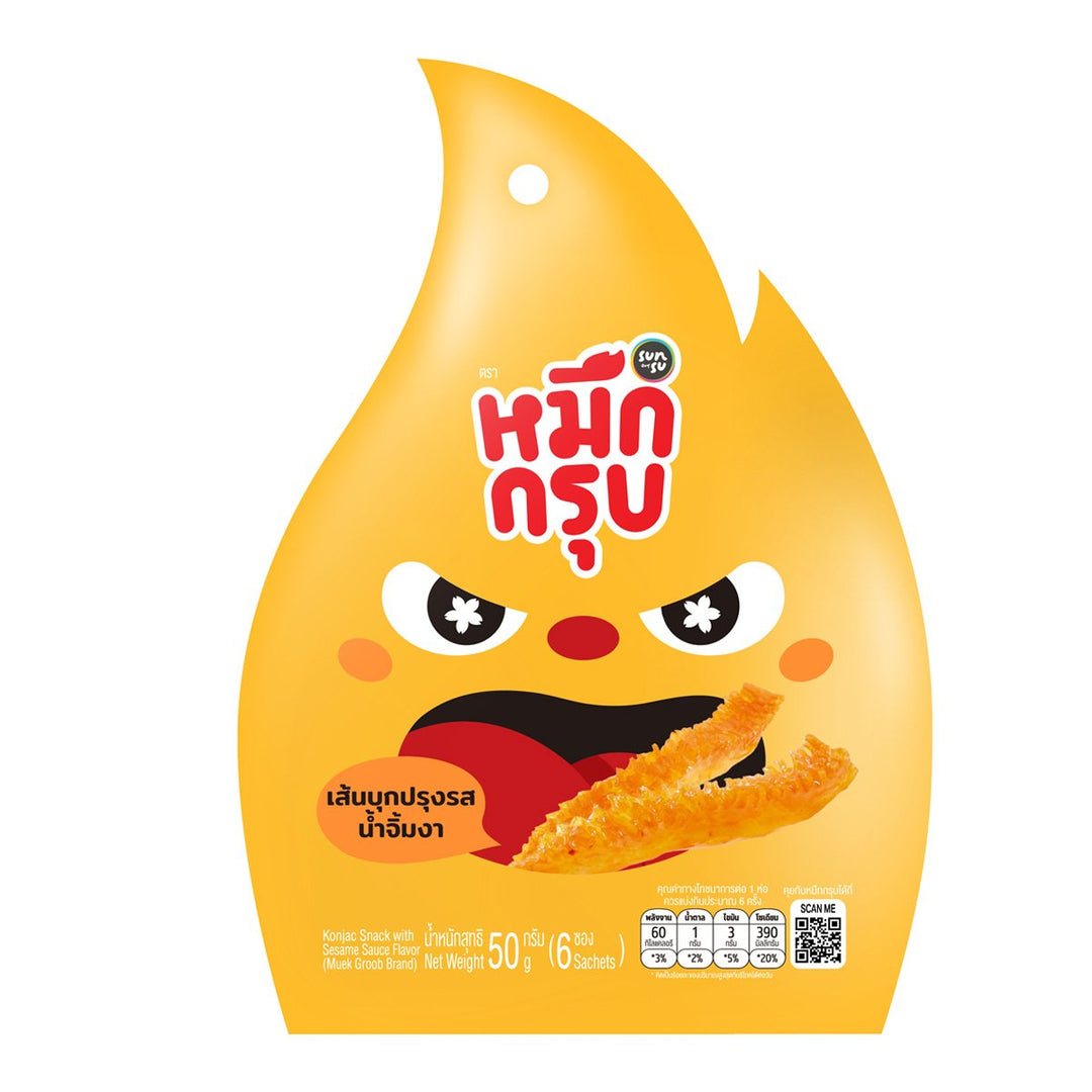 SUNSU Muek Groob 蒟蒻零食芝麻醬口味 50 克
