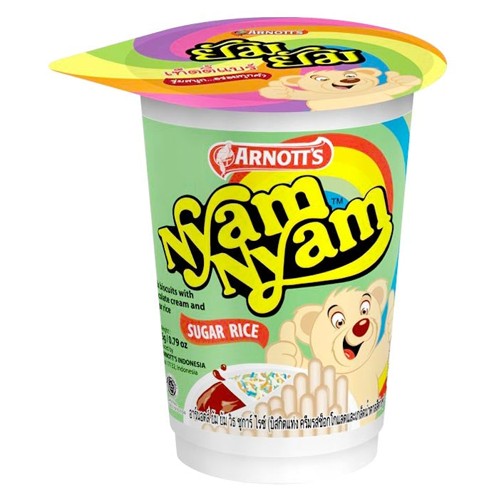 NYAM NYAM 巧克力醬和彩虹糖粉餅乾 22.5 克。