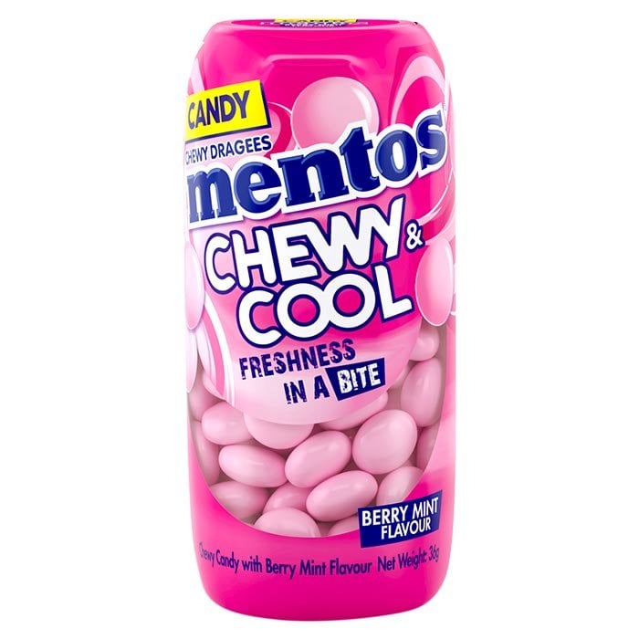 MENTOS 曼托斯 薄荷味耐嚼糖果 36 克。