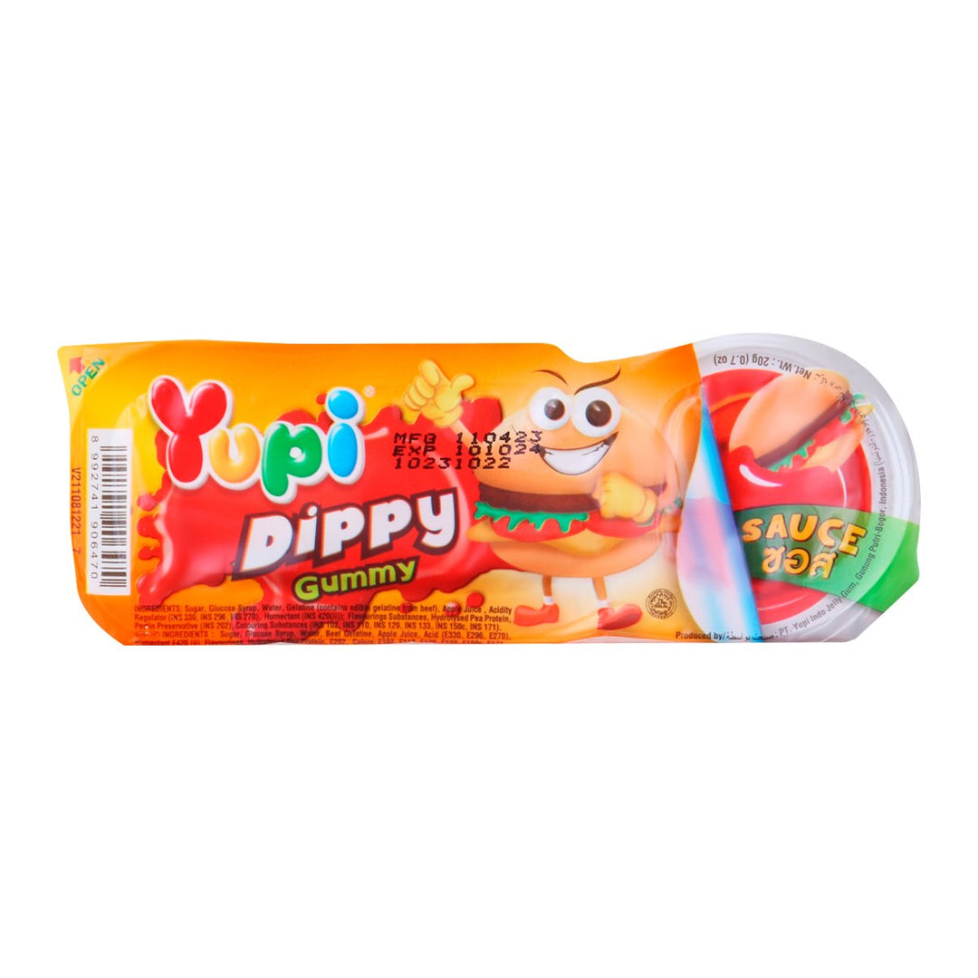YUPI Dippy 漢堡軟糖 20 克。