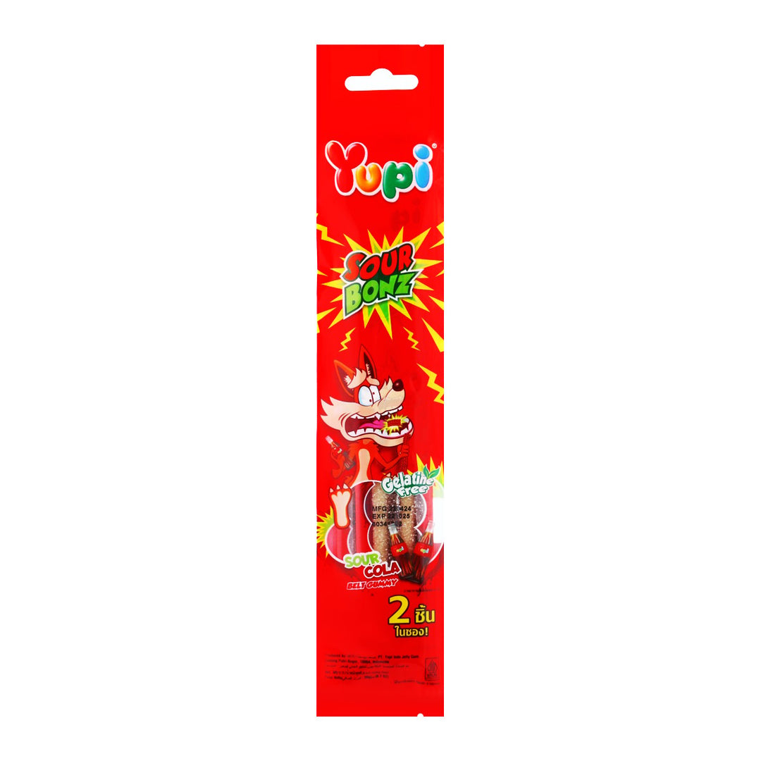 YUPI Sour Bonz 酸可樂 20 克。