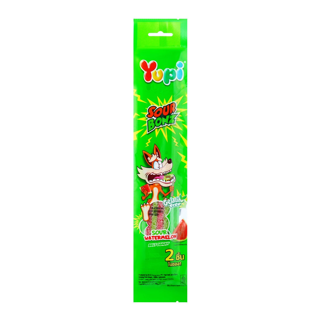 YUPI Sour Bonz 酸西瓜 20 克。