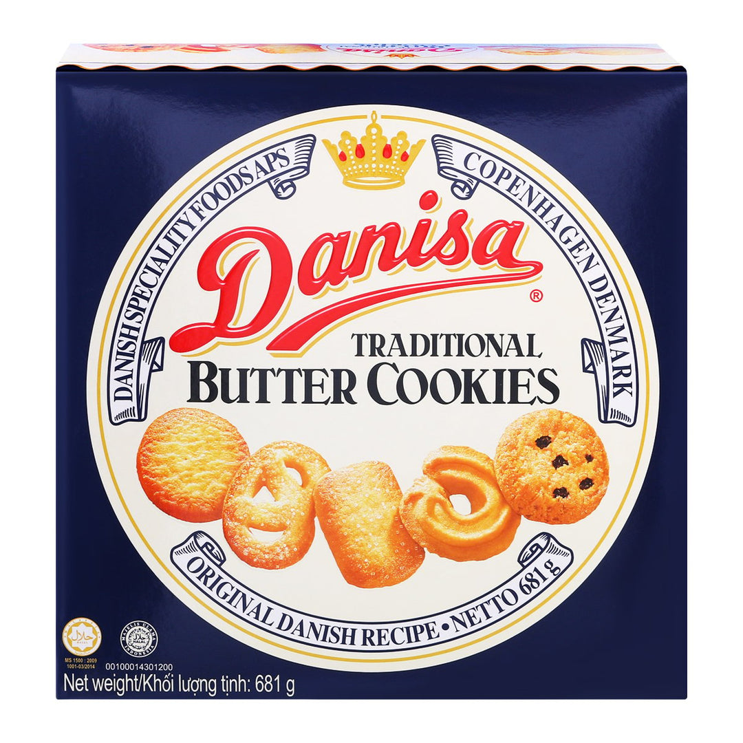DANISA 傳統奶油餅乾禮品盒裝 681 克。