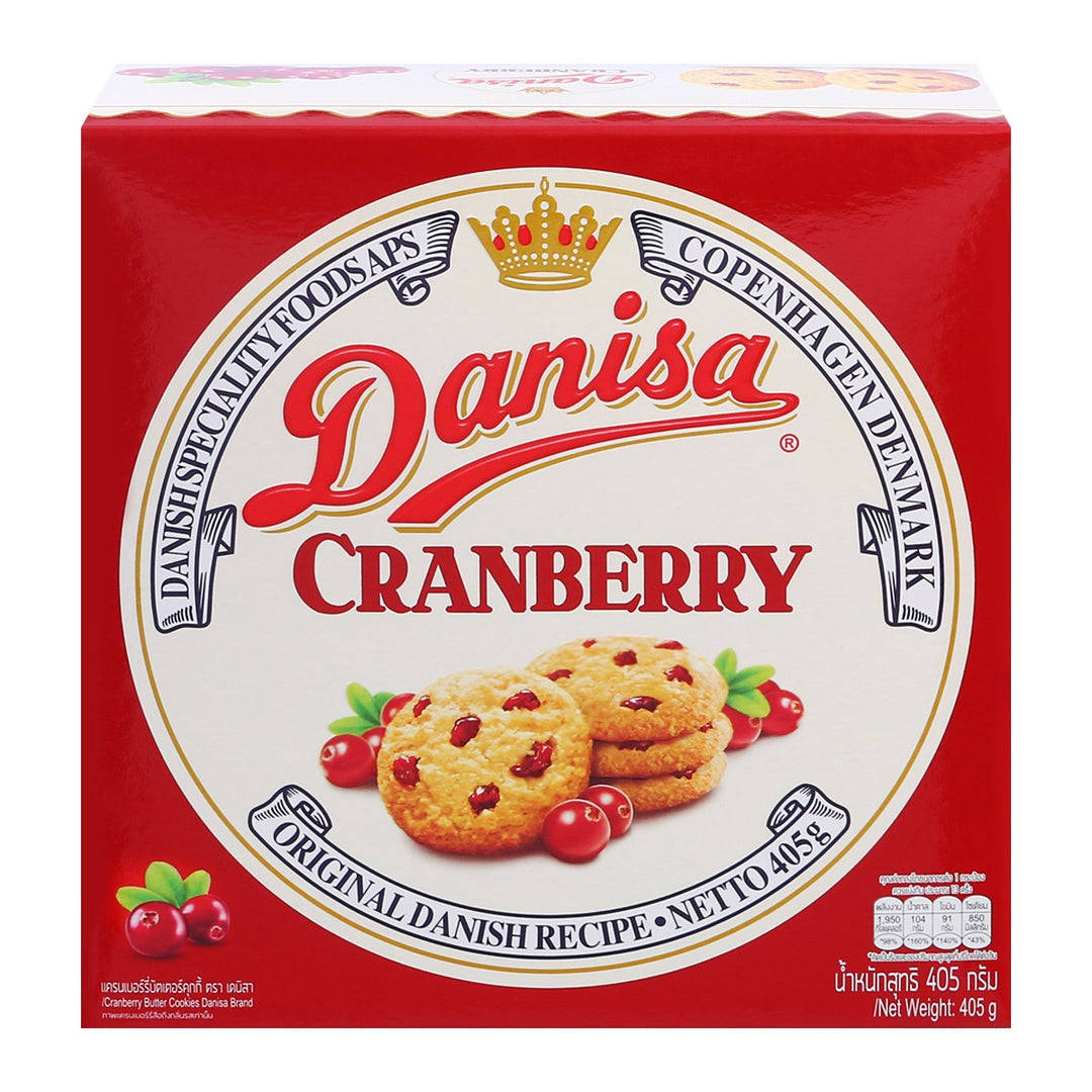 DANISA 蔓越莓奶油餅乾 405 克。