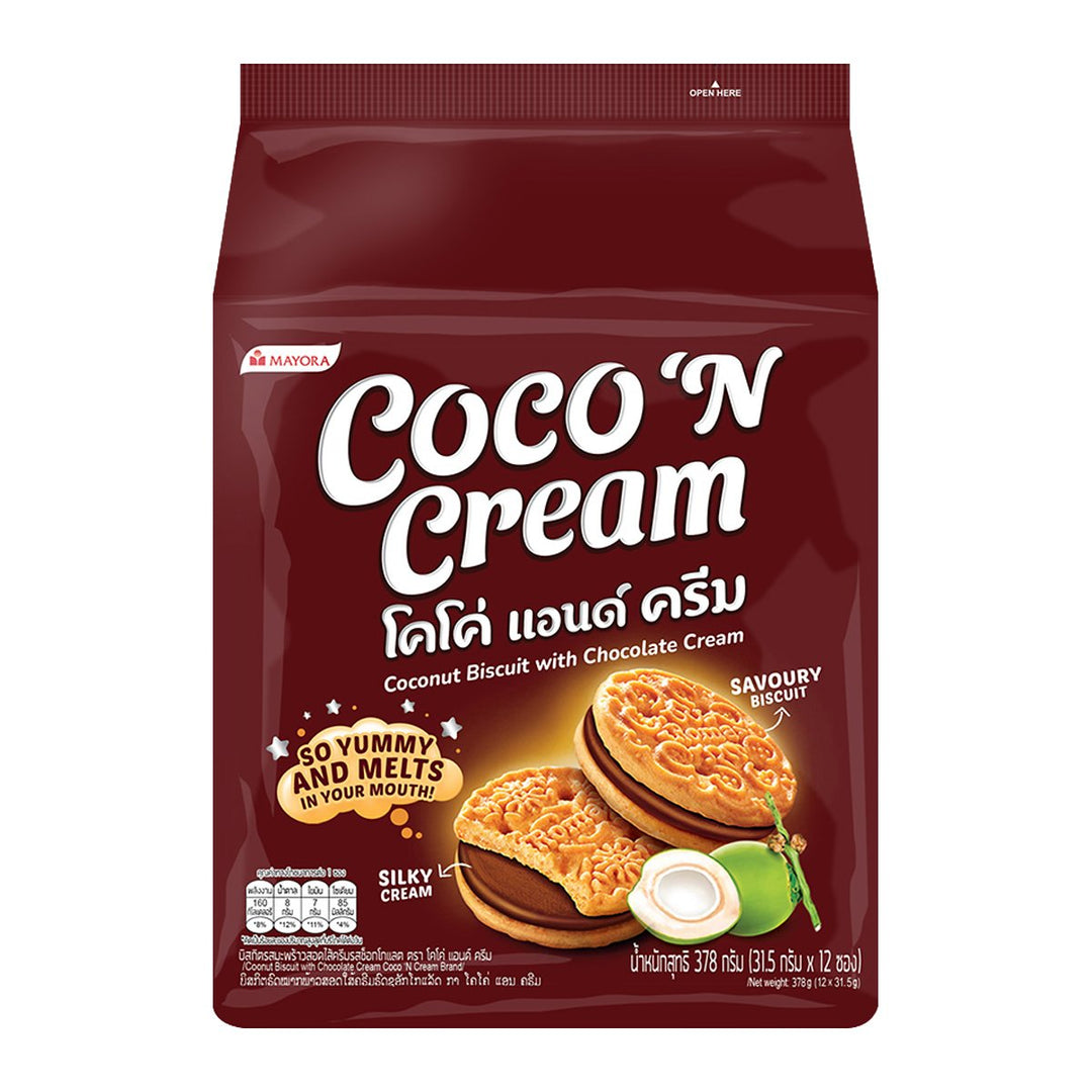COCO ‘N CREAM 巧克力餅乾 31.5 克。 x 12 單位