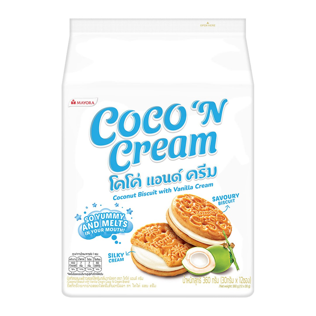 COCO ‘N CREAM 香草餅乾 30 克。 x 12 單位