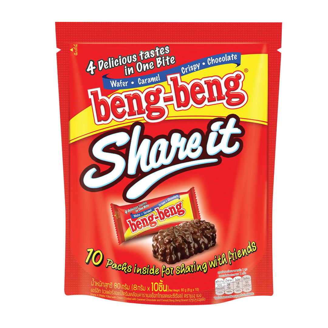 BENG BENG 焦糖脆巧克力威化餅 80 公克。
