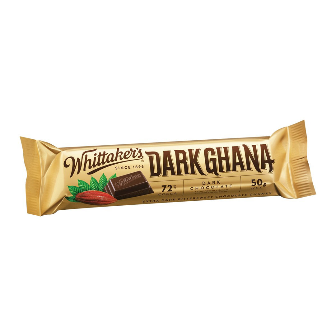 WHITTAKER'S 加納黑巧克力 50 公克。