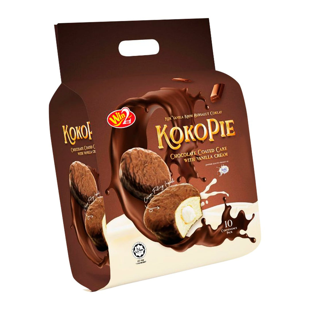 WIN2 Koko 派巧克力塗佈蛋糕佐香草奶油 200 公克。