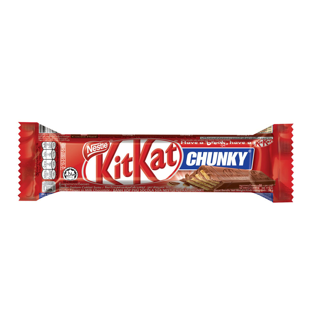 KIT KAT 牛奶巧克力厚塊威化手指 38 克。