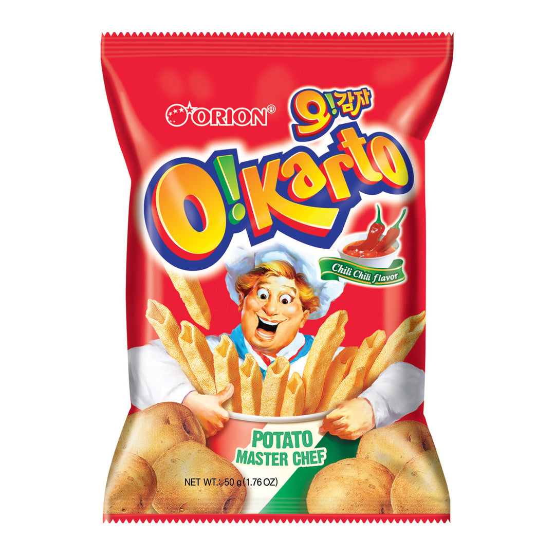 ORION O!karto 馬鈴薯辣椒辣椒口味 50 克。