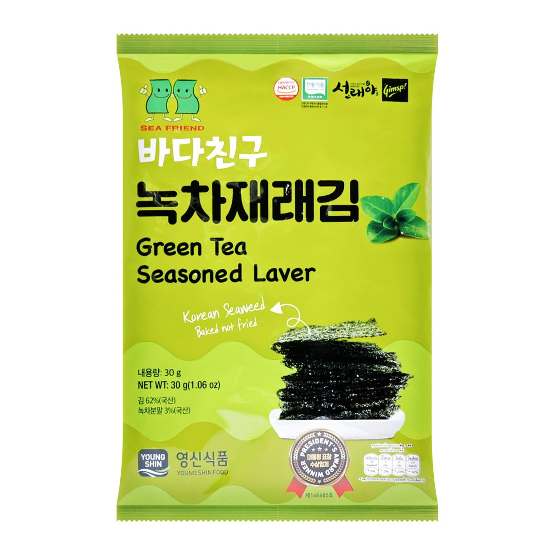 SEAFRIEND 綠茶調味紫菜整顆 30 公克。