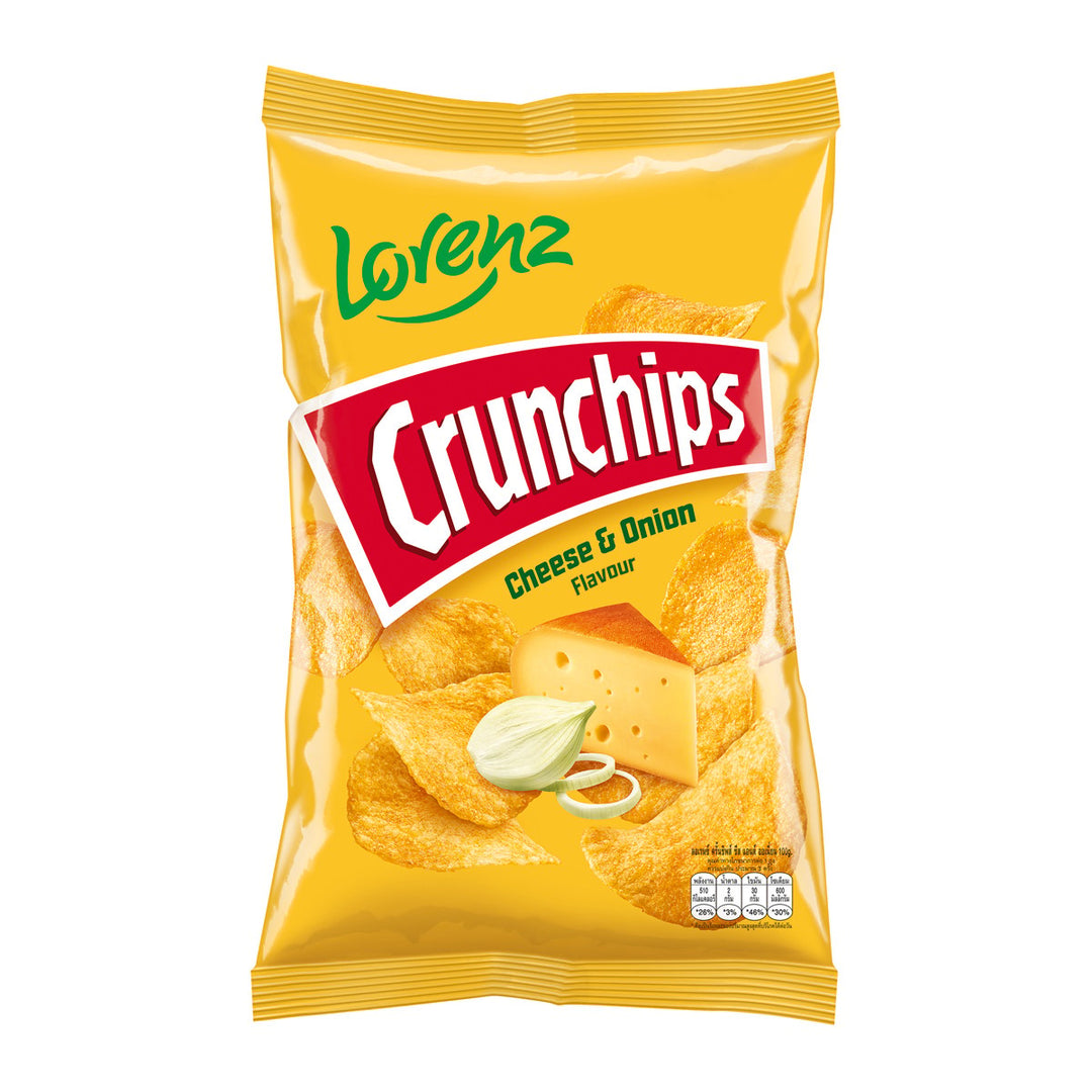 LORENZ Crunchips 起司洋蔥口味 100 克。