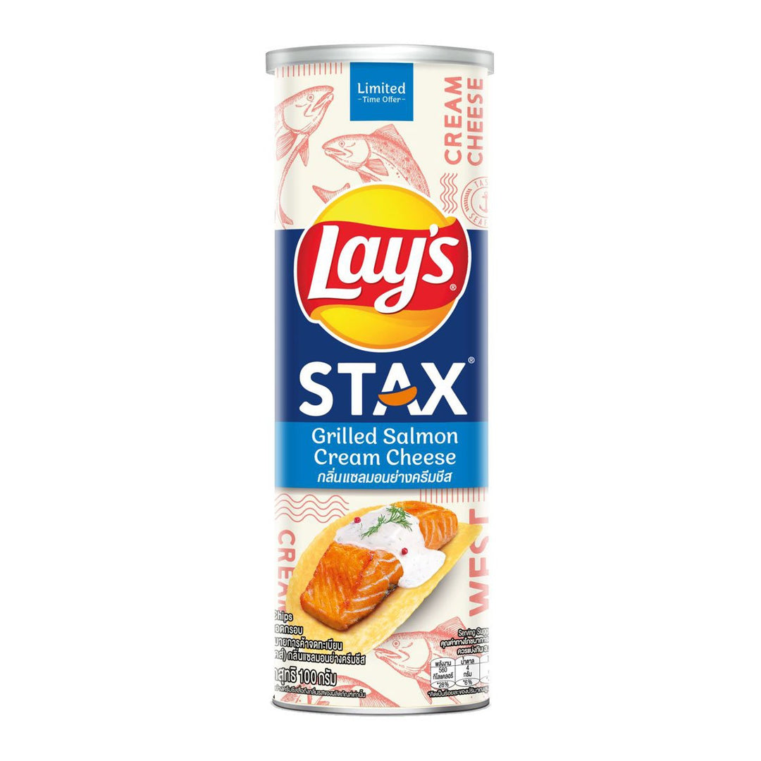 LAYS 樂事 Stax 薯片 烤鮭魚奶油起司口味 100 克