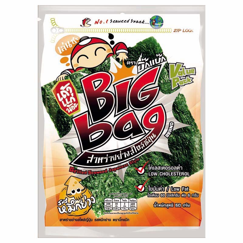 TAOKAENOI 大袋日式烤海苔 烤魷魚 60 克