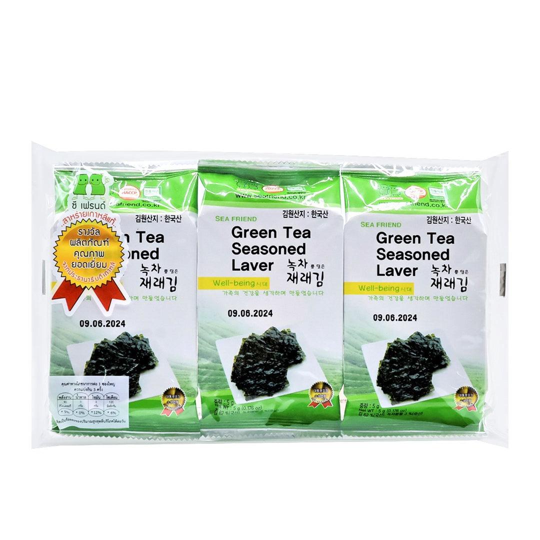 SEAFRIEND 綠茶調味紫菜整顆 5 公克。 x 3 件。