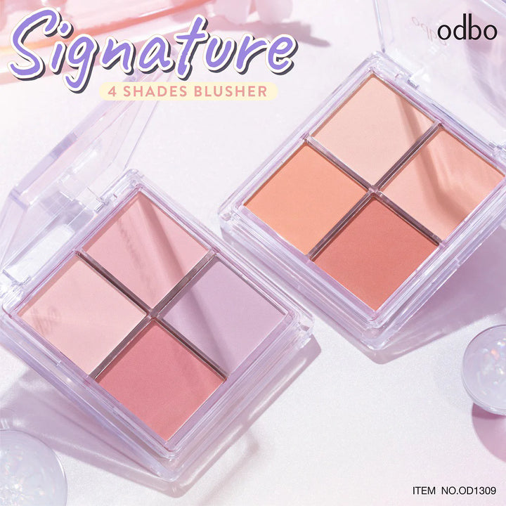 ODBO Signature 四色腮紅 10g #1309-01