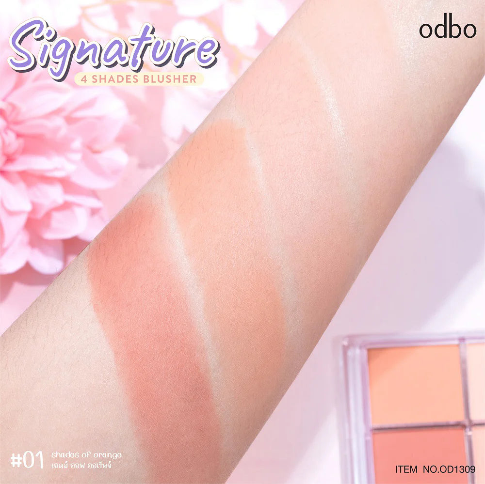 ODBO Signature 四色腮紅 10g #1309-01