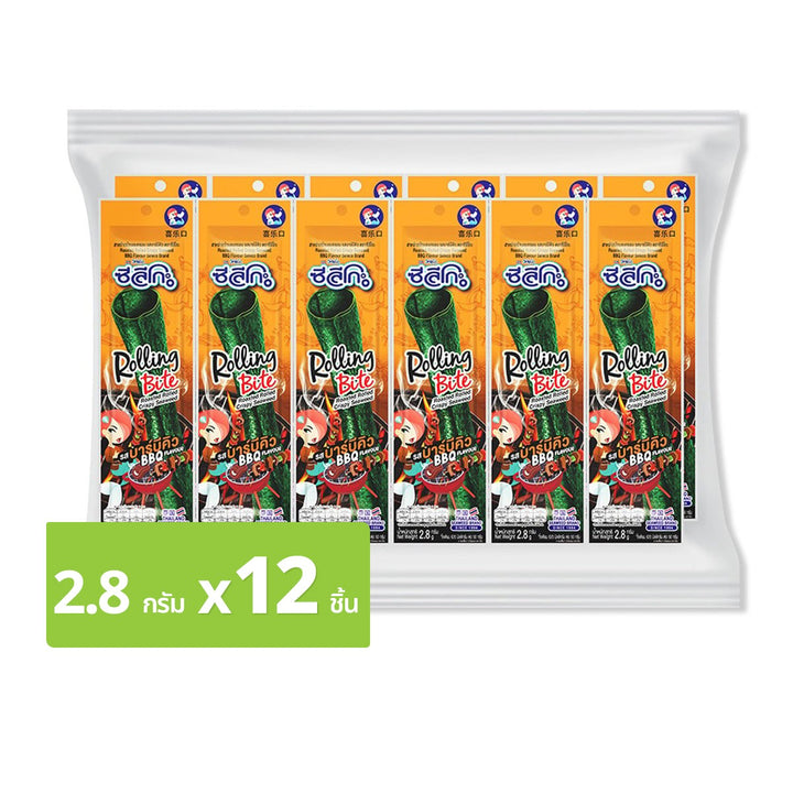 SELECO Rolling Bite 烤捲脆海苔燒烤口味 2.8 克。包 12