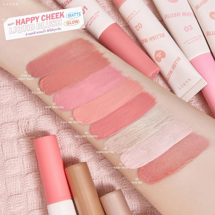 Naree Happy Cheek 液體腮紅啞光 12g #04 Call Me Peach