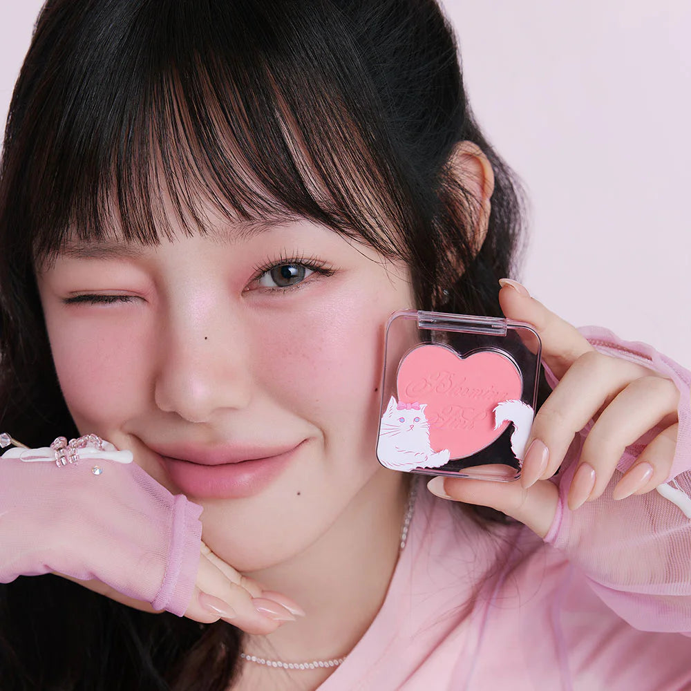 Etude x Blooming Shy Heart Pop 腮紅 4g #Blooming Pink