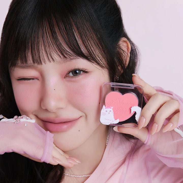 Etude x Blooming Shy Heart Pop 腮紅 4g #Blooming Pink