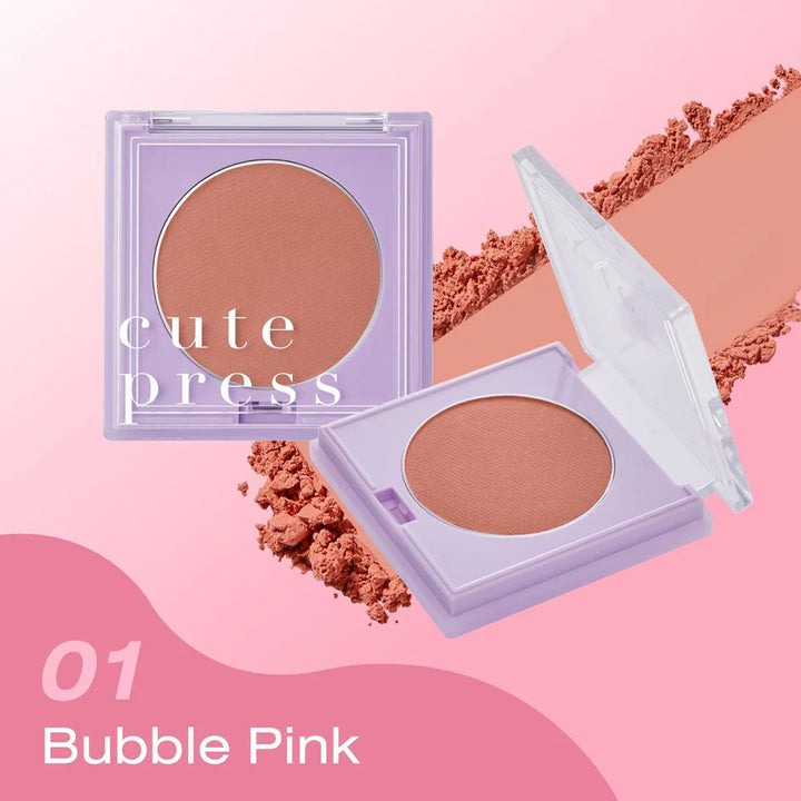 Cute Press Nonstop Beauty 8 小時柔和腮紅 3.5g #01 泡泡粉紅色