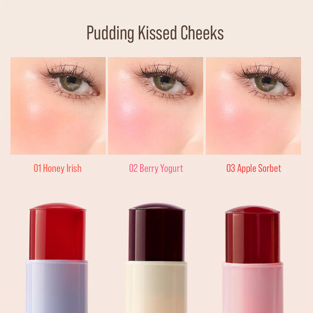 Merrezca Pudding Kissed Cheeks 腮紅棒 8.5g #02 莓果酸奶