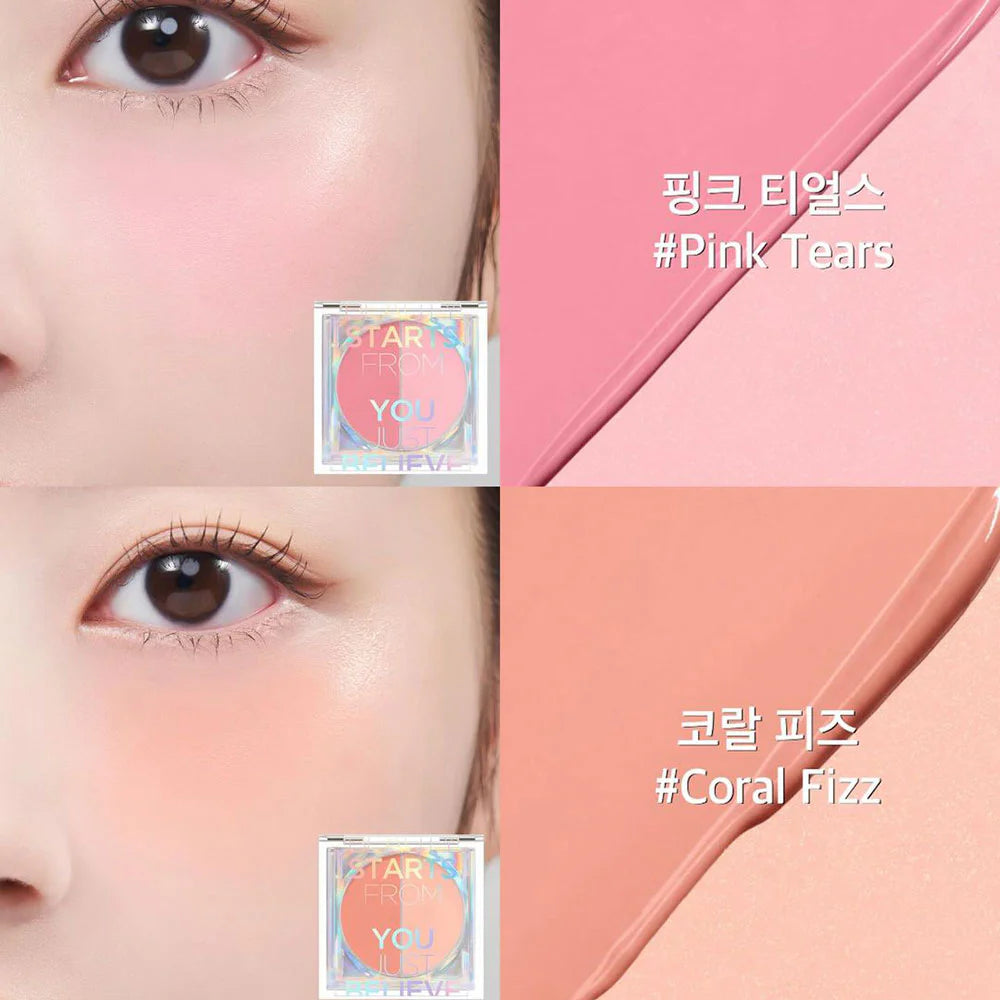 Jung Saem Mool Colorpiece 霜狀腮紅 1.3g x 2 #Coral Fizz