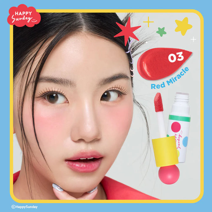 HAPPY SUNDAY 魔法色彩腮紅 10g #03 紅色奇蹟