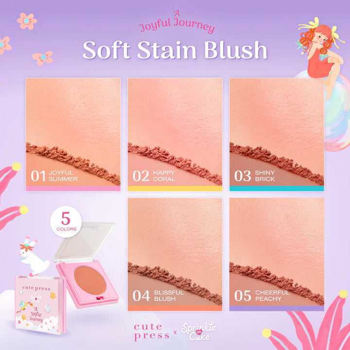 Cute Press A Joyful Journey 柔和染色腮紅 3.8g #03 Shiny Brick