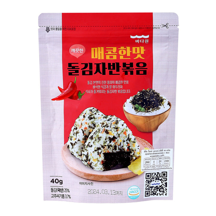 BADAONE 調味紫菜 辣味 40 公克。