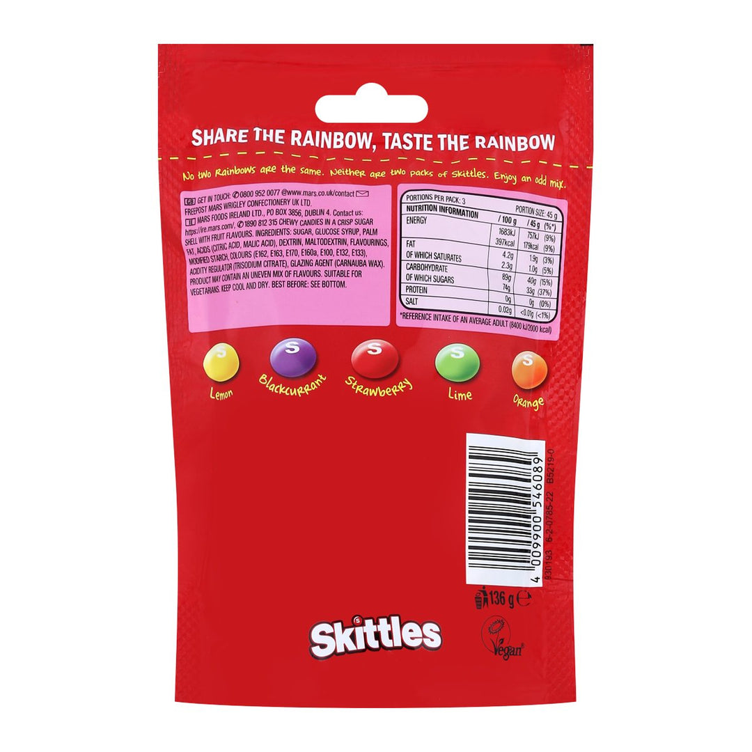 SKITTLES 水果糖 136 克。