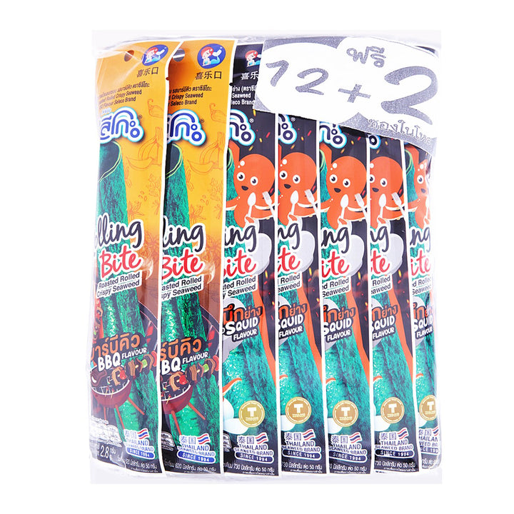 SELECO Rolling Bite Roasted 捲脆海苔烤魷魚口味 2.8 克。包 12