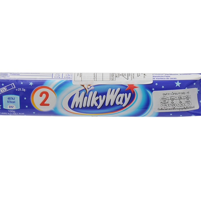MILKY WAY 鮮奶油夾心牛奶巧克力 43.8 克。