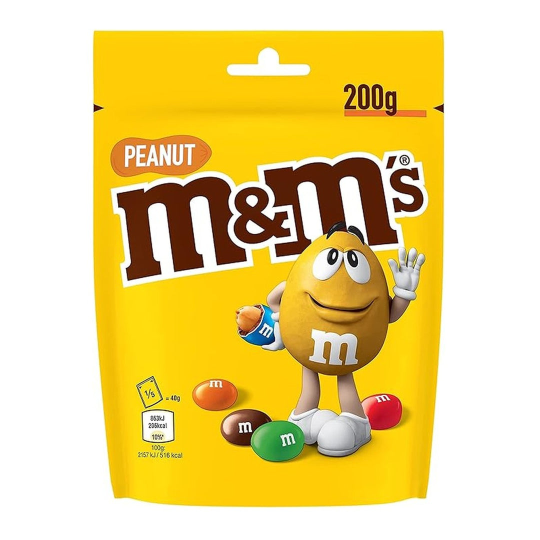 M&M's 花生牛奶巧克力 (48%) 裹花生 (24%) 糖殼 200 克。