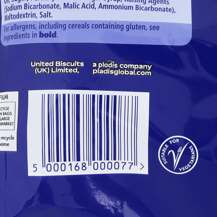 MCVITIE'S 消化餅乾牛奶巧克力迷你裝 19 克。 x 5 個單位